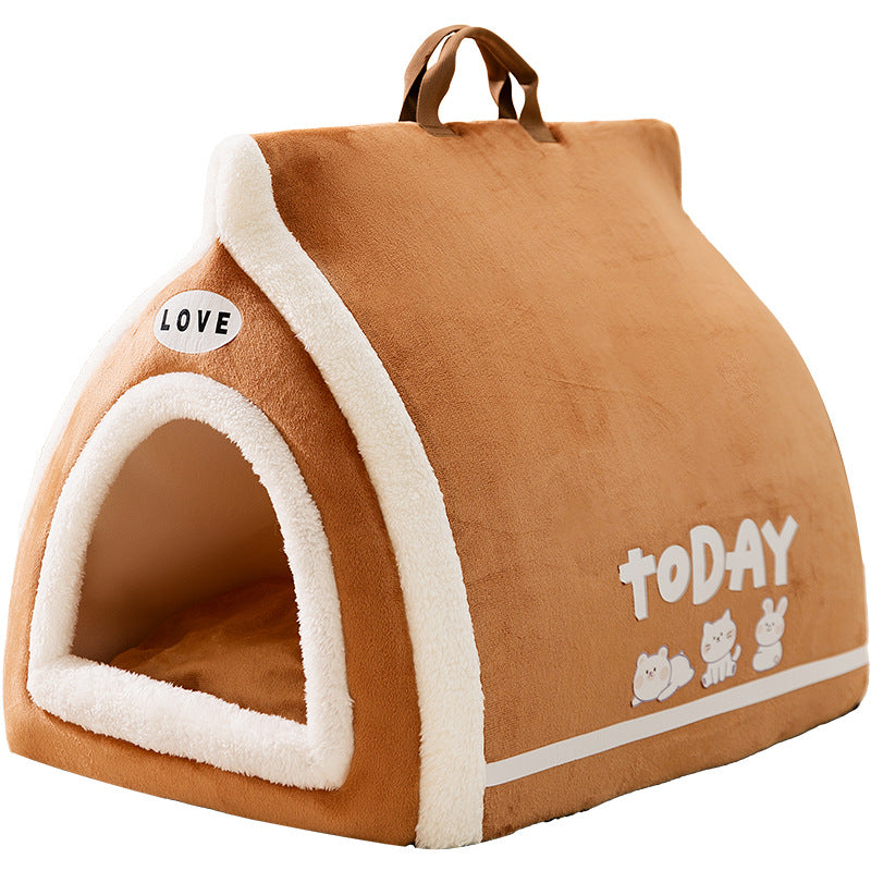 Toast Bread Cozy Calming Cat Bed