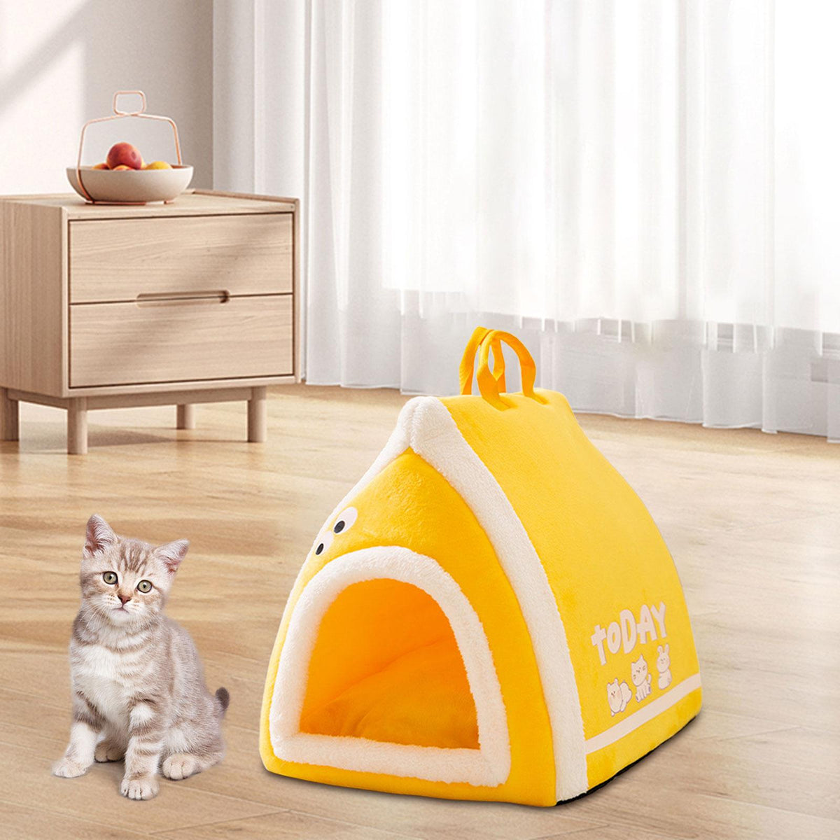 Toast Bread Cozy Calming Cat Bed