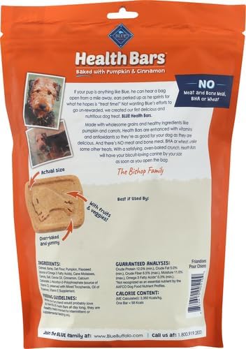 Blue Buffalo Health Bars Pumpkin & Cinnamon Dog Biscuits, 16 oz