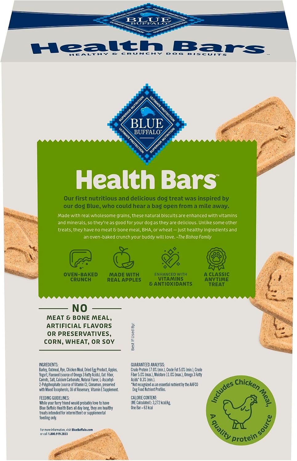 Blue Buffalo Health Bars Pumpkin & Cinnamon Dog Biscuits, 16 oz