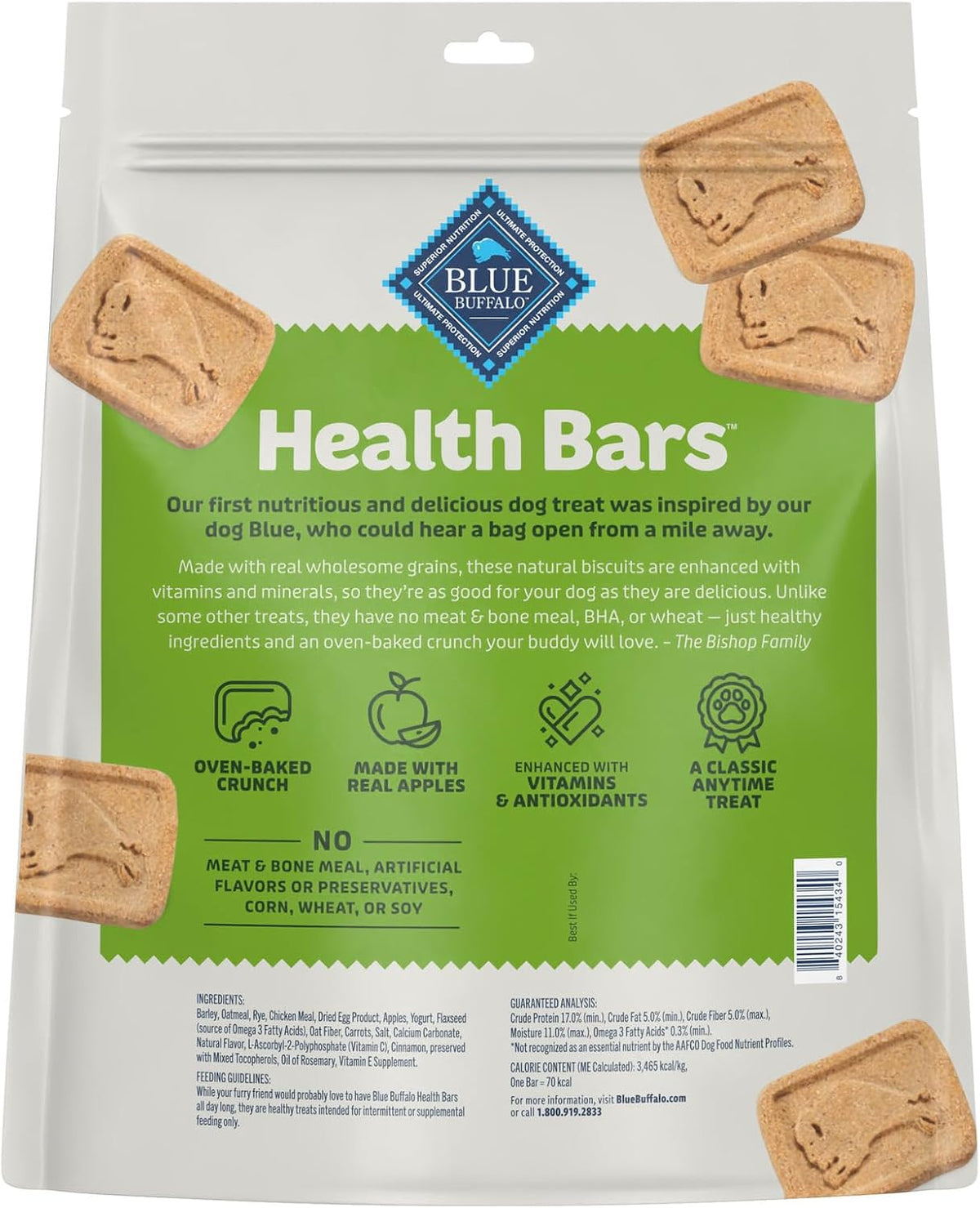 Blue Buffalo Health Bars Pumpkin & Cinnamon Dog Biscuits, 16 oz