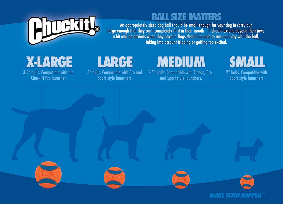 Chuckit! Ultra Squeaker Fetch Balls for Dogs, Floats, Medium 2.5in, 2 Pack