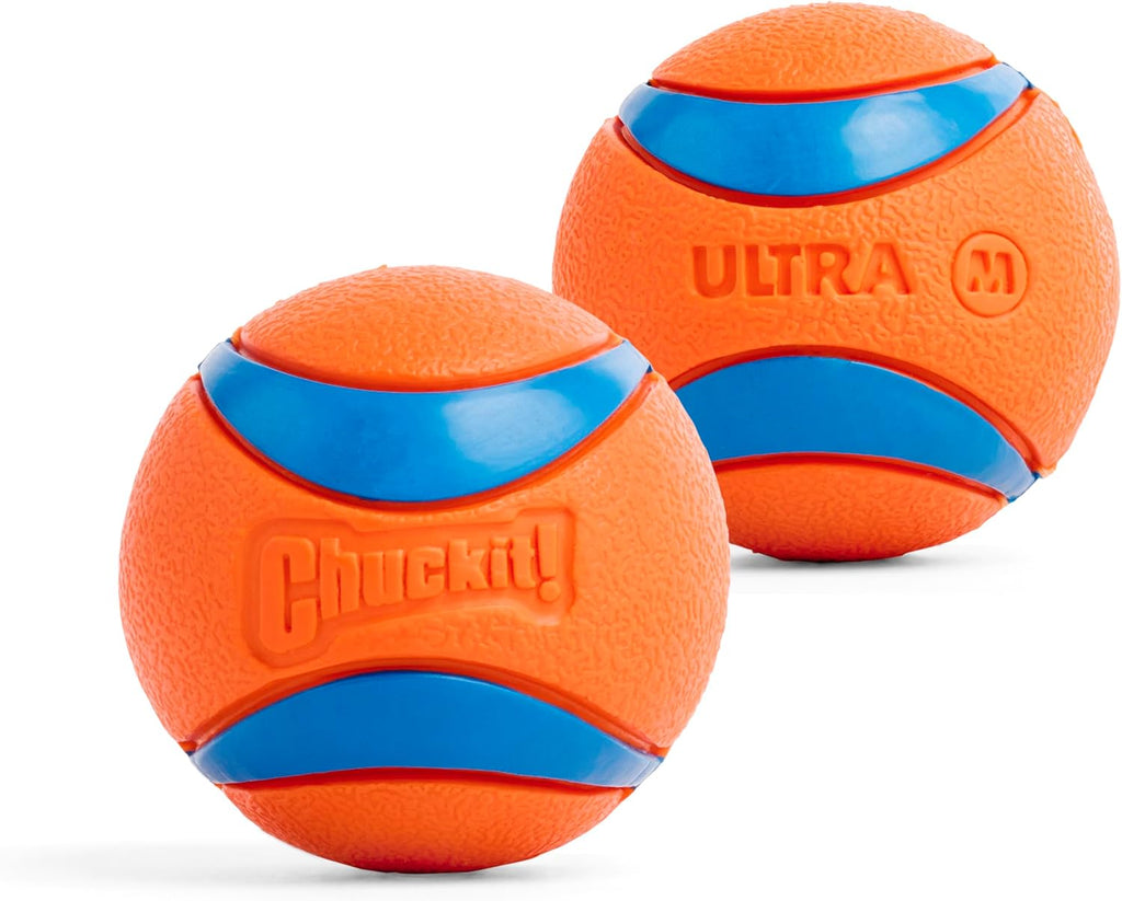 Chuckit! Ultra Squeaker Fetch Balls for Dogs, Floats, Medium 2.5in, 2 Pack
