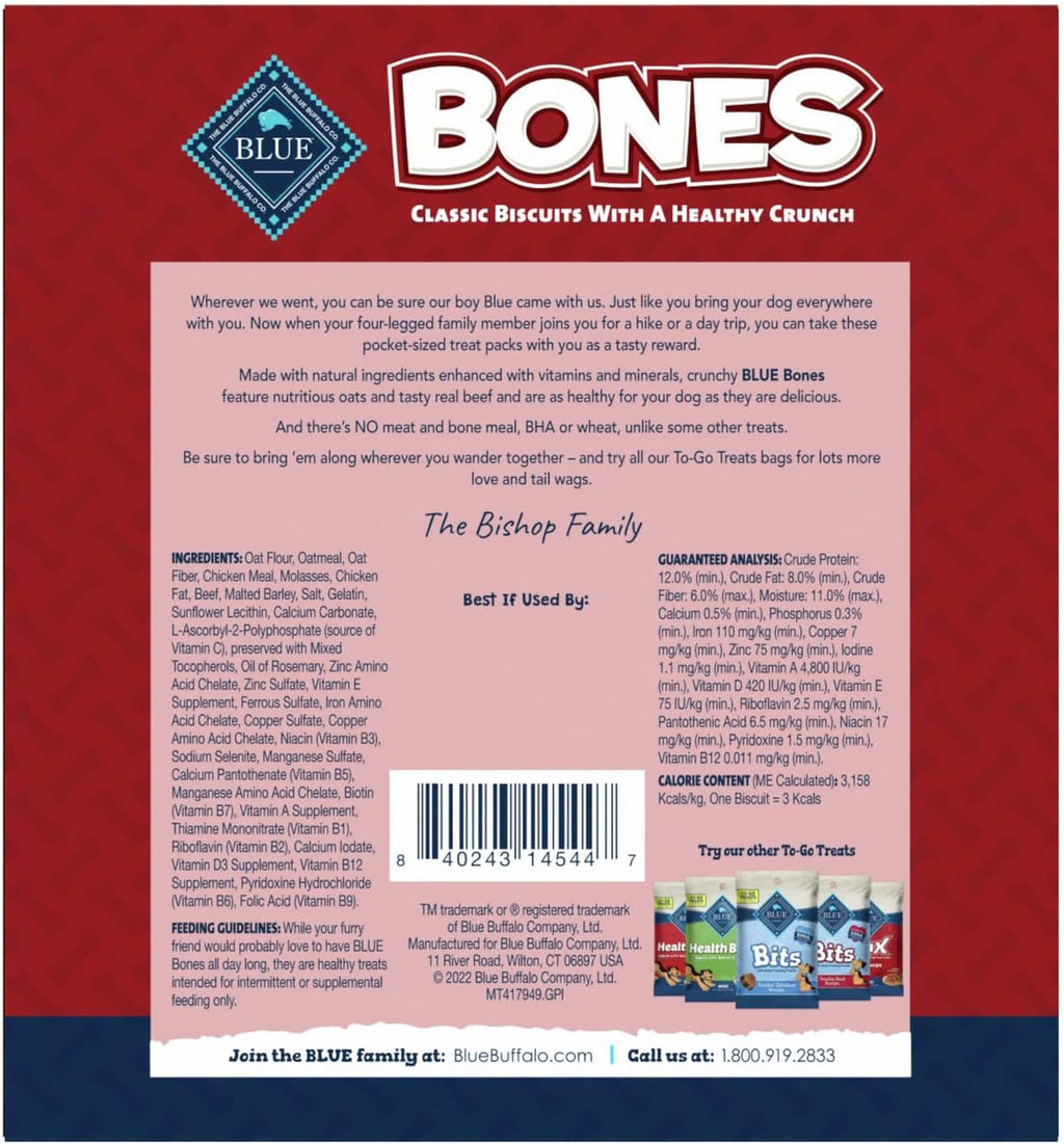 Blue Buffalo Health Bars Pumpkin & Cinnamon Dog Biscuits, 16 oz