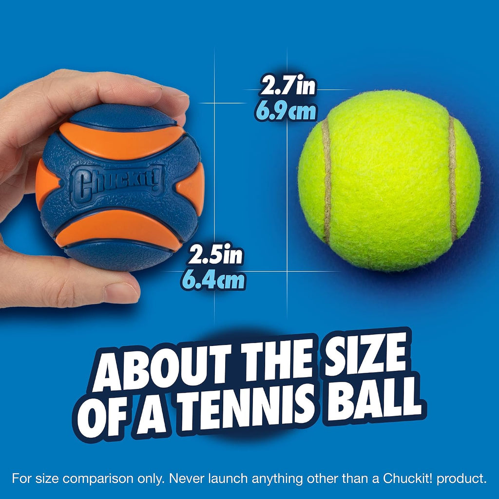 Chuckit! Ultra Squeaker Fetch Balls for Dogs, Floats, Medium 2.5in, 2 Pack