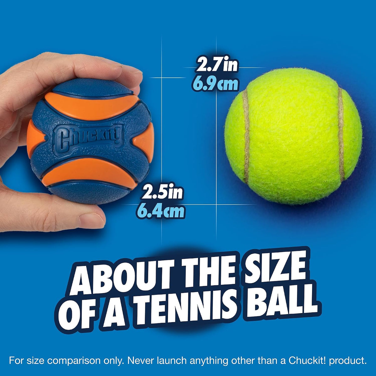 Chuckit! Ultra Squeaker Fetch Balls for Dogs, Floats, Medium 2.5in, 2 Pack