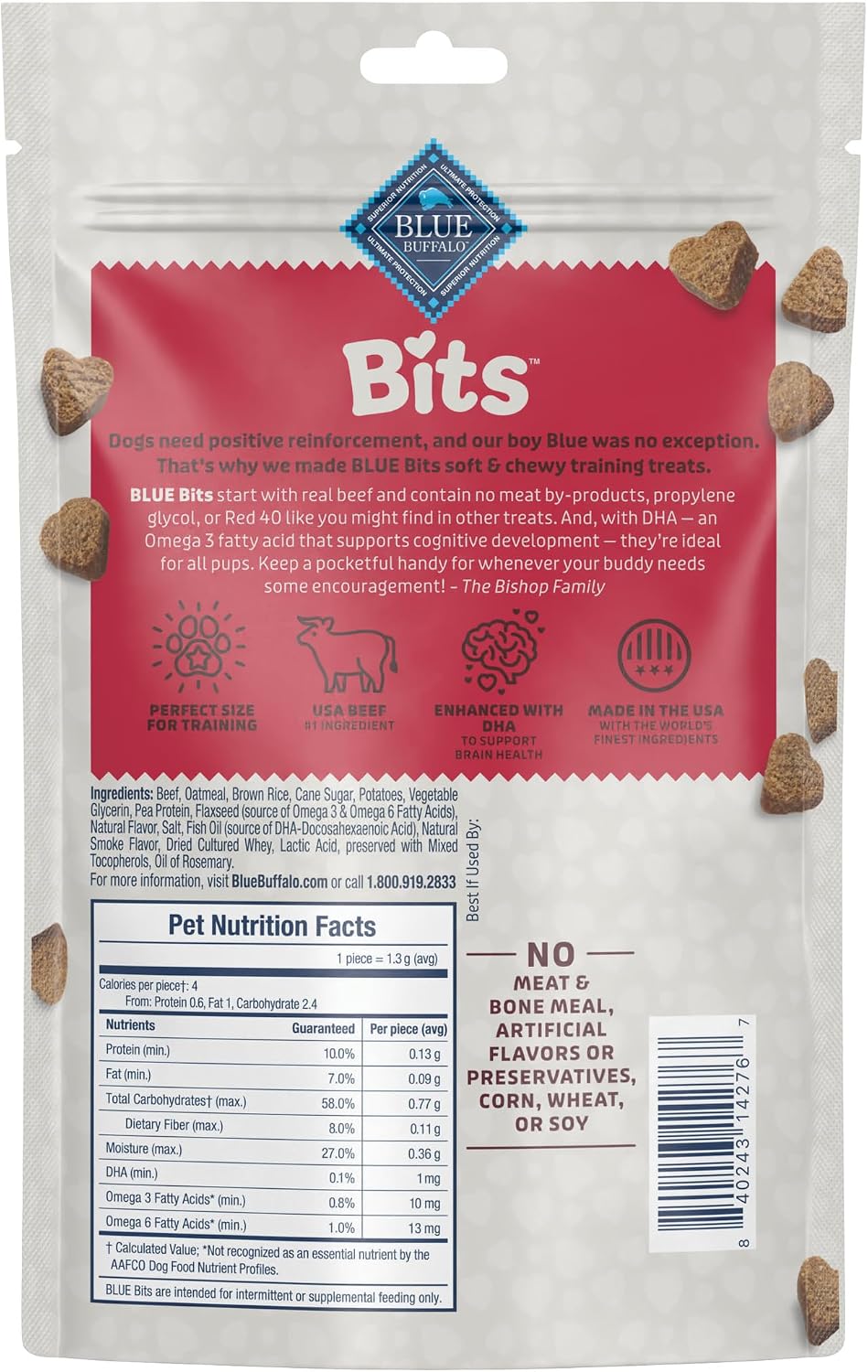 Blue Buffalo Bits Salmon Training Treats, 4 oz