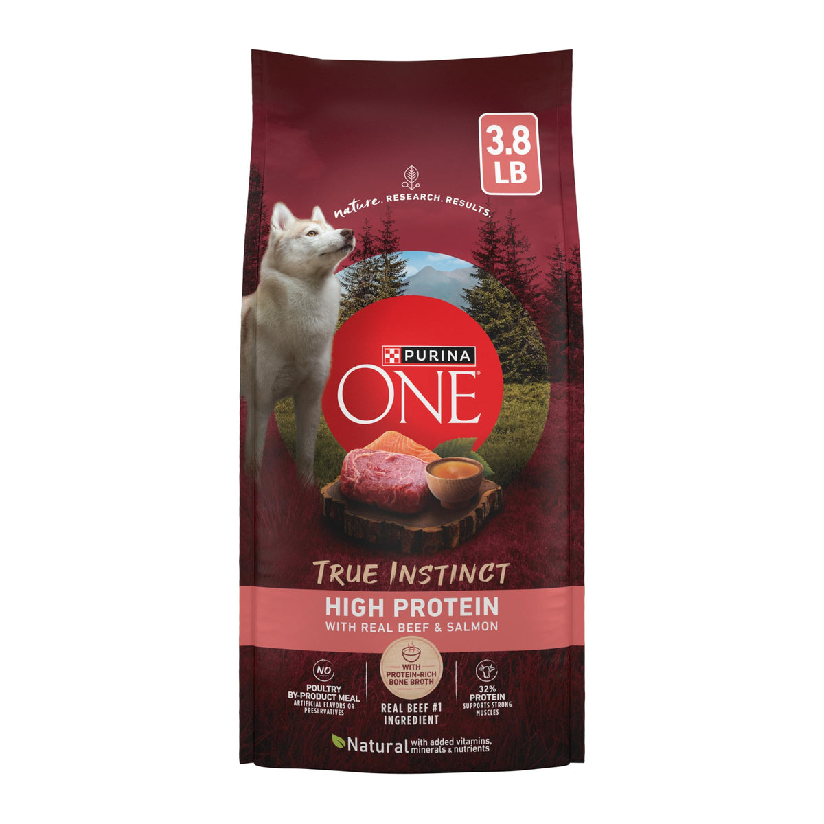 Purina ONE True Instinct Dry Dog Food, Real Turkey & Venison, 7.4 lb Bag