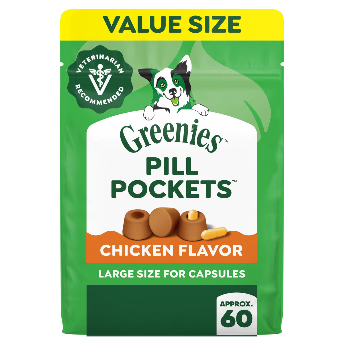 Greenies Pill Pockets Large Size Dog Treats, Peanut Butter, 15.8 oz
