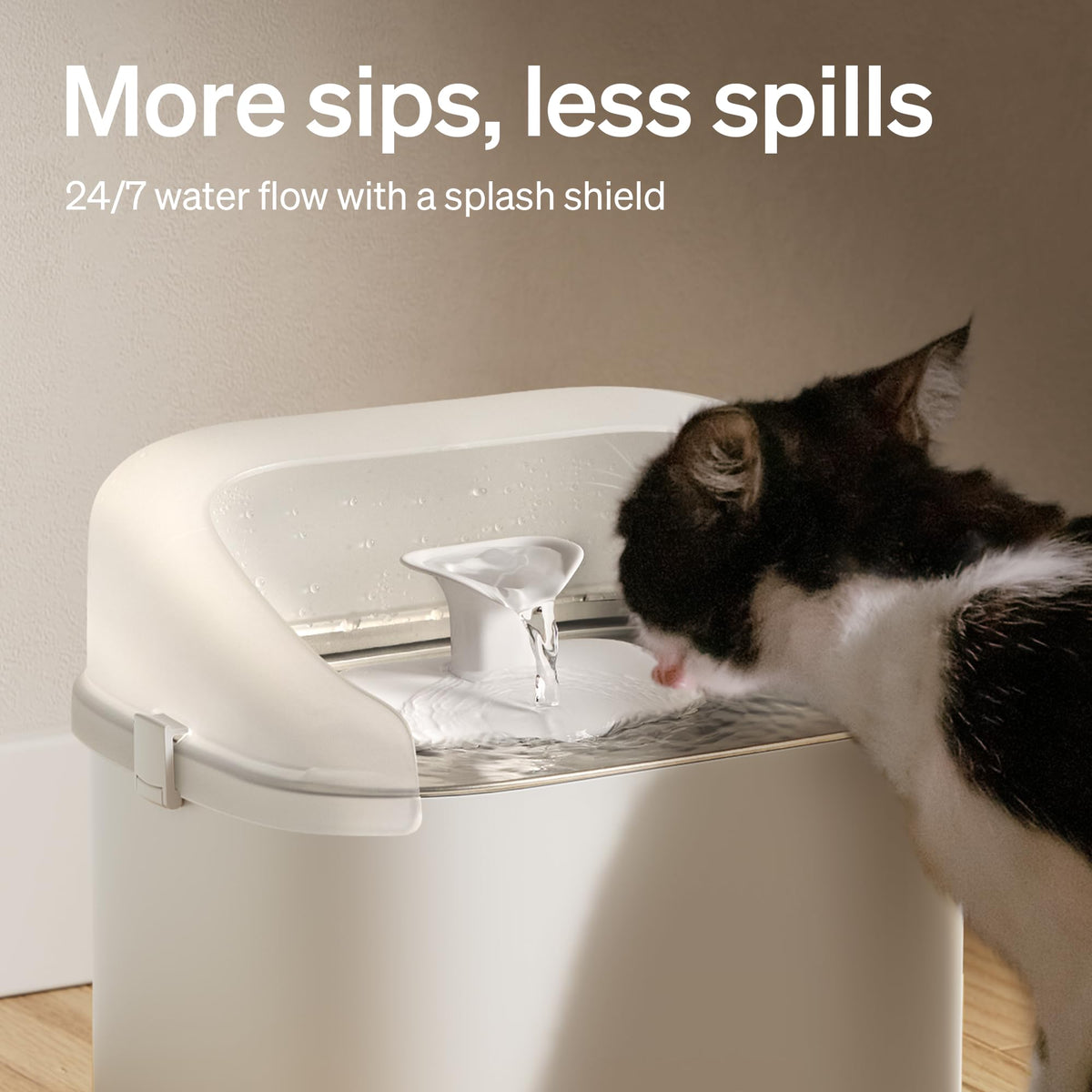 PETLIBRO Cats Water Fountain for Multi Cats, Cat Fountain with RFID Recognition Each Pet, 3L/101oz Pump-Free Cat Water Fountain Stainless Steel Tray, 2.4G Wi-Fi APP Pet Water Fountain x2 Collar Tags