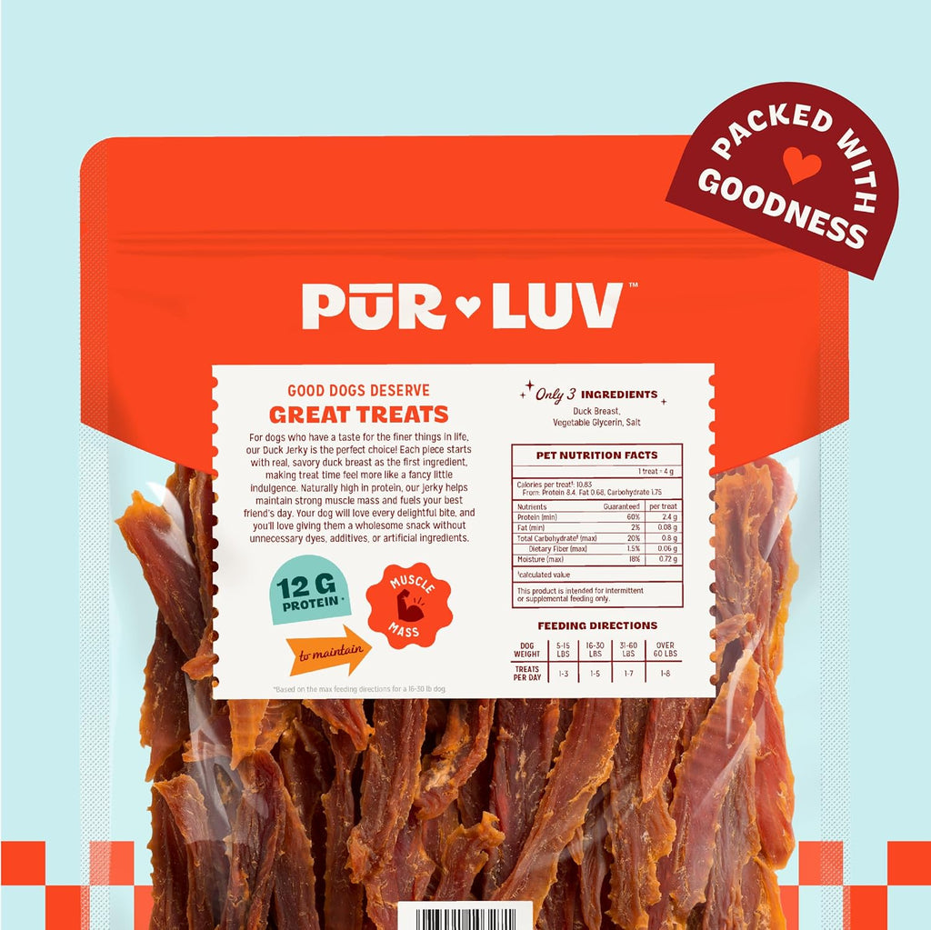 Pur Luv Chicken Jerky Dog Treats,100% Real Chicken Breast, 16 Ounces