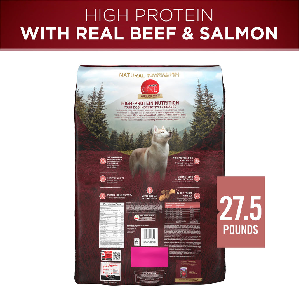 Purina ONE True Instinct Dry Dog Food, Real Turkey & Venison, 7.4 lb Bag
