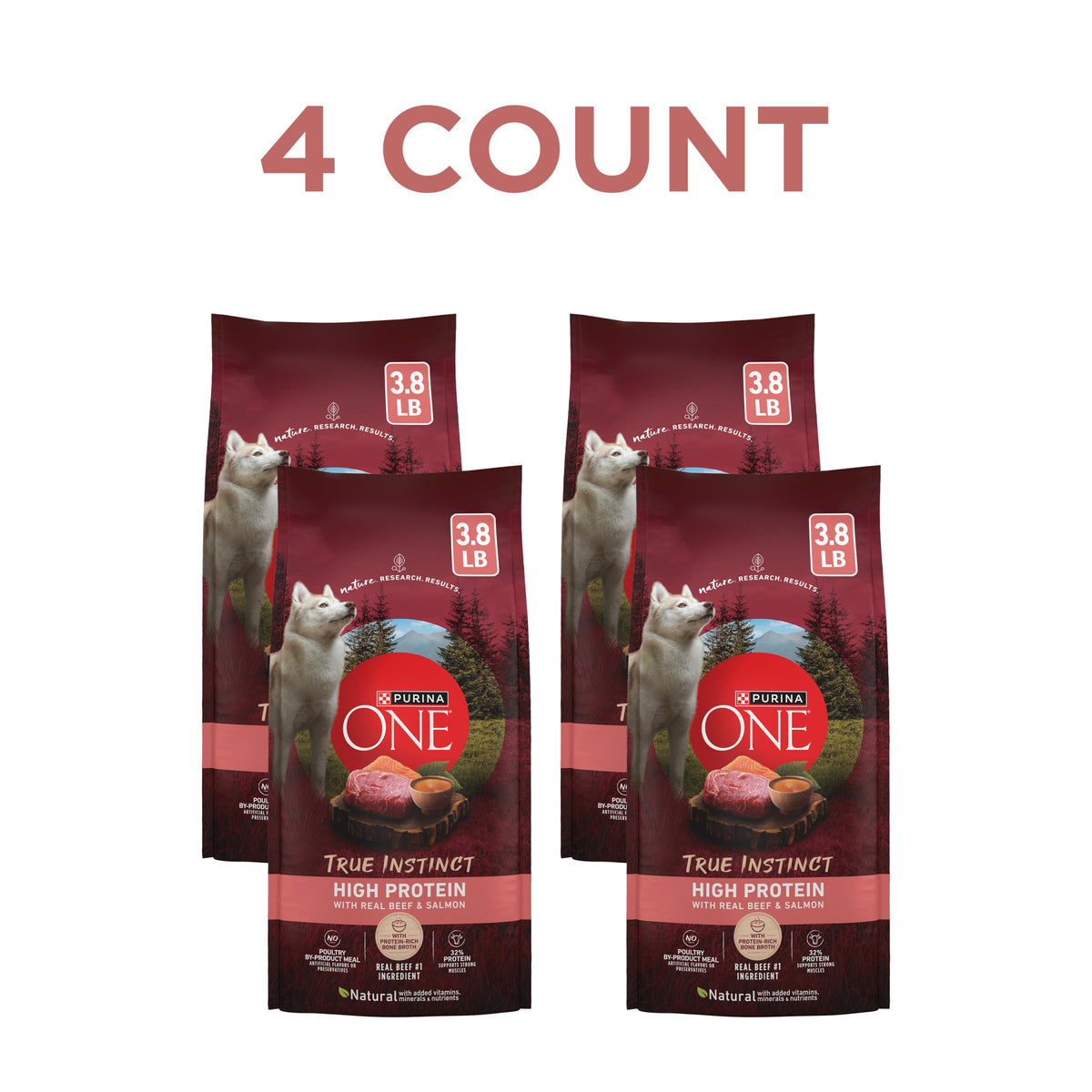 Purina ONE True Instinct Dry Dog Food, Real Turkey & Venison, 7.4 lb Bag