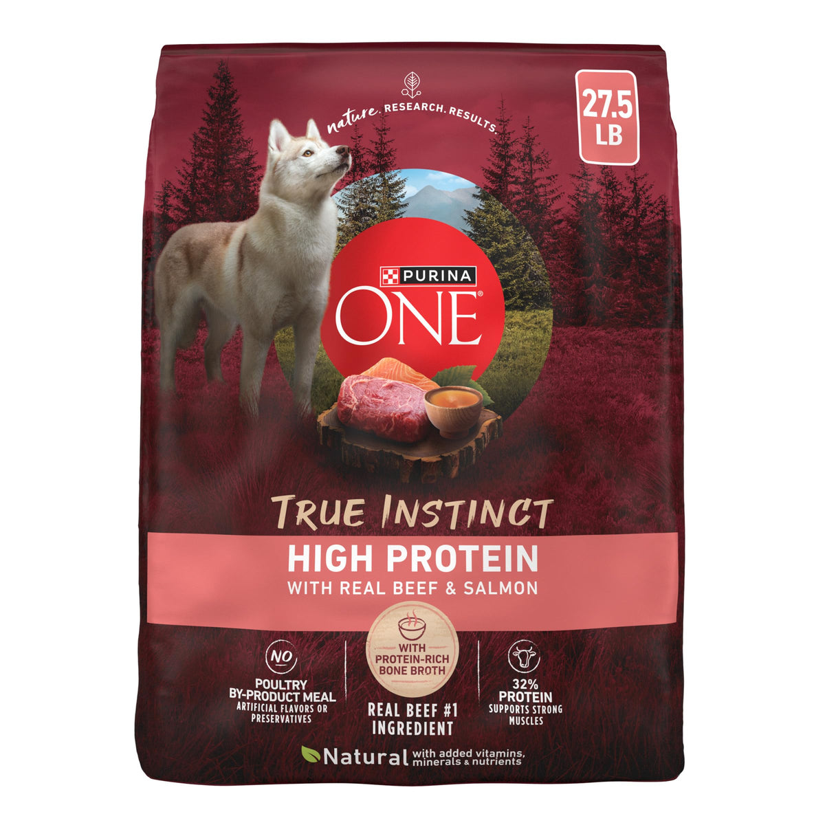 Purina ONE True Instinct Dry Dog Food, Real Turkey & Venison, 7.4 lb Bag