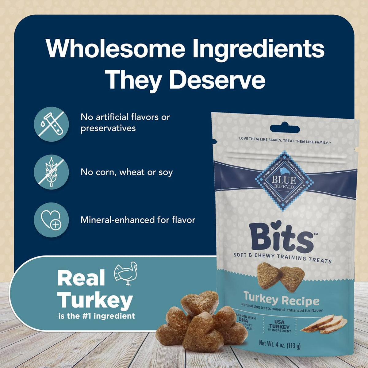 Blue Buffalo Bits Salmon Training Treats, 4 oz