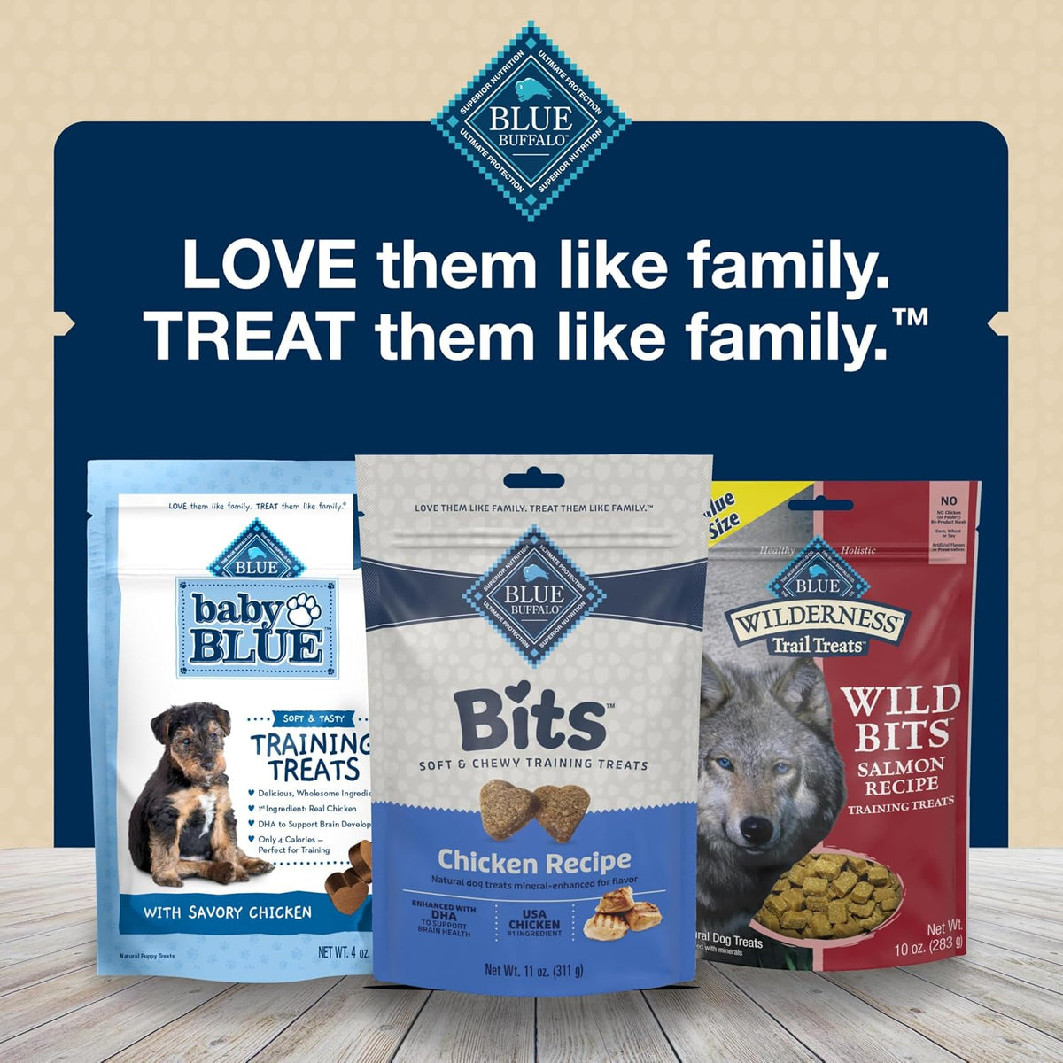 Blue Buffalo Bits Salmon Training Treats, 4 oz