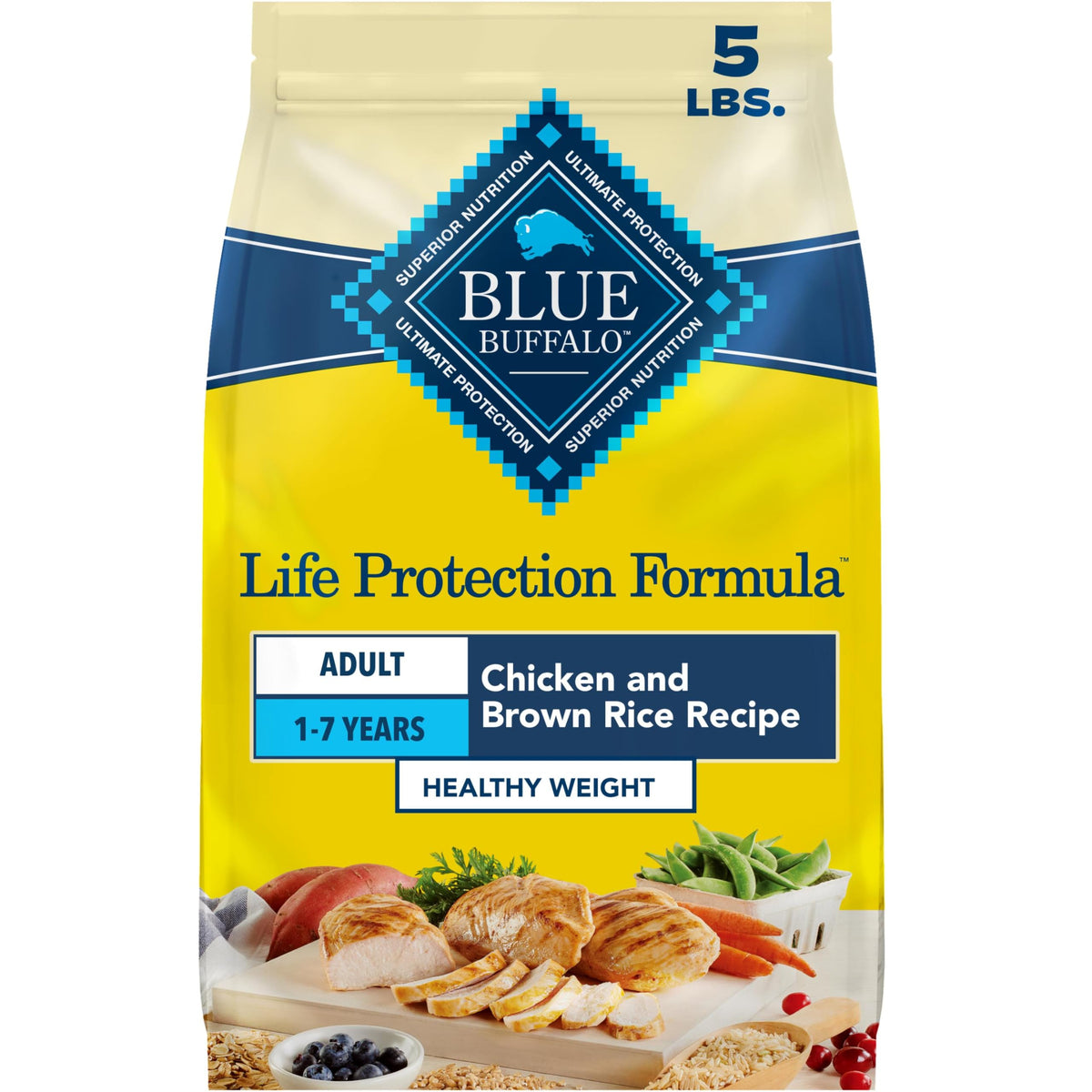 Blue Buffalo Life Protection Formula Chicken Adult Dry Dog Food, 5 lb