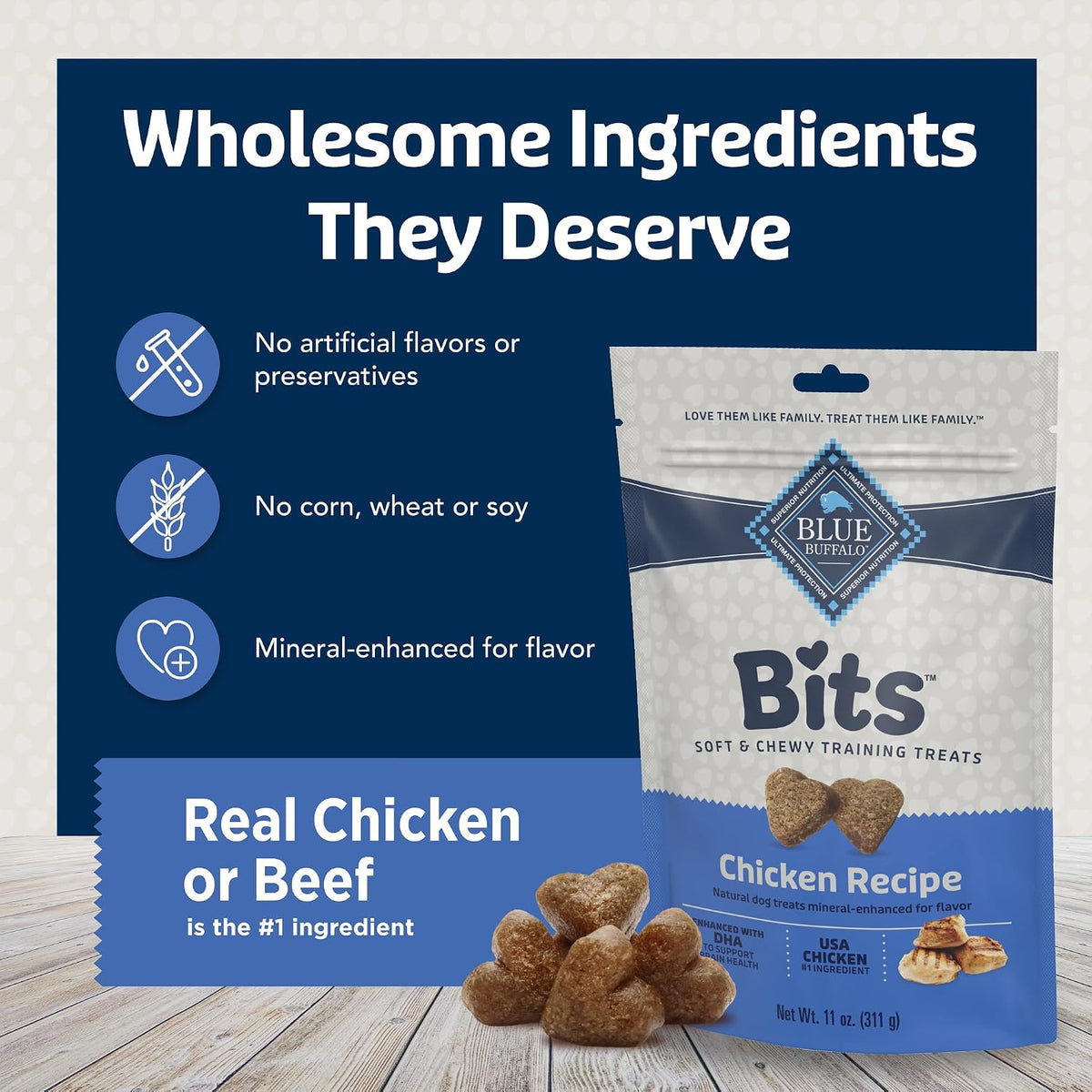 Blue Buffalo Bits Salmon Training Treats, 4 oz