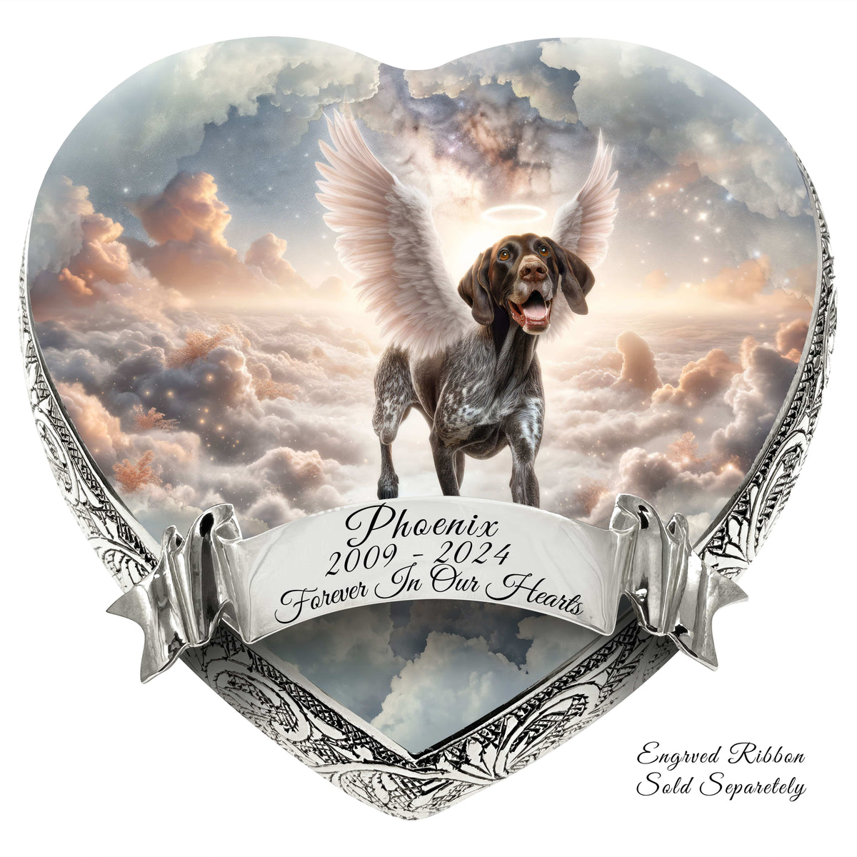 German Shorthaired Pointer Urn - Dog Urn - Heavenly Horizon Urn for Dog Ashes