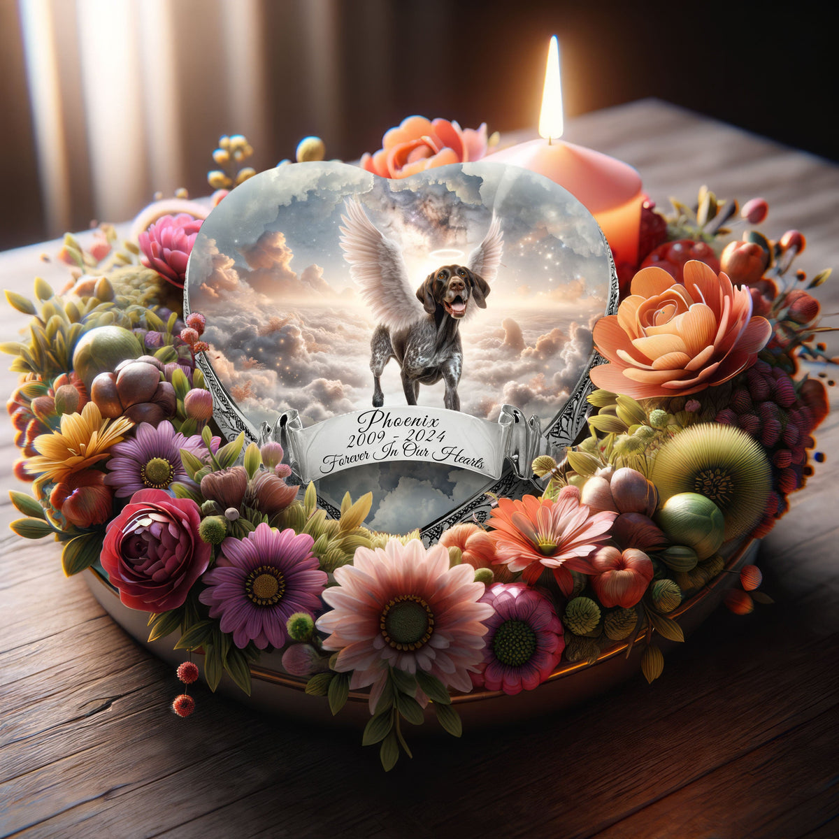 German Shorthaired Pointer Urn - Dog Urn - Heavenly Horizon Urn for Dog Ashes